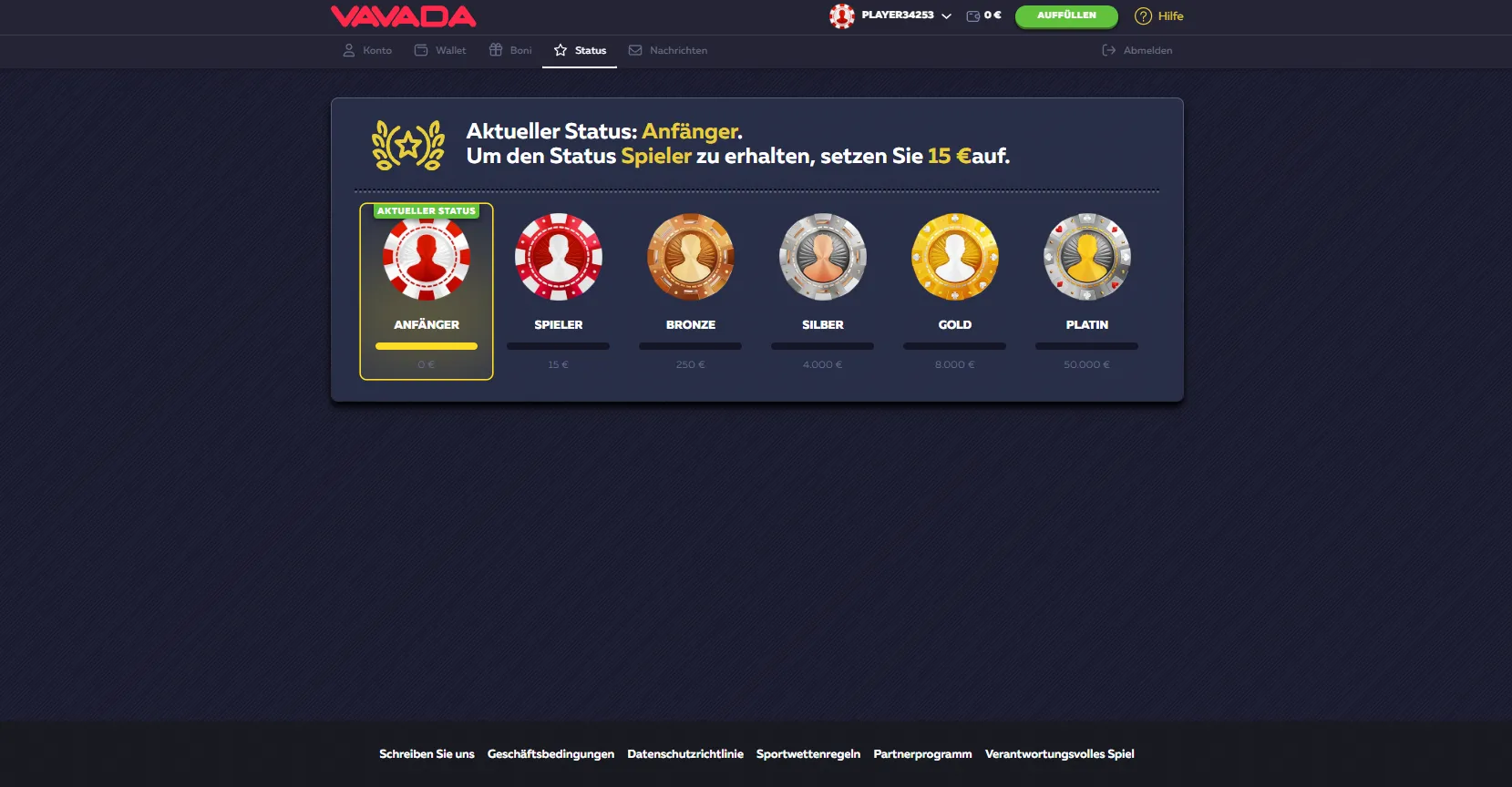 App Vavada – Spielangebot und Kategorien